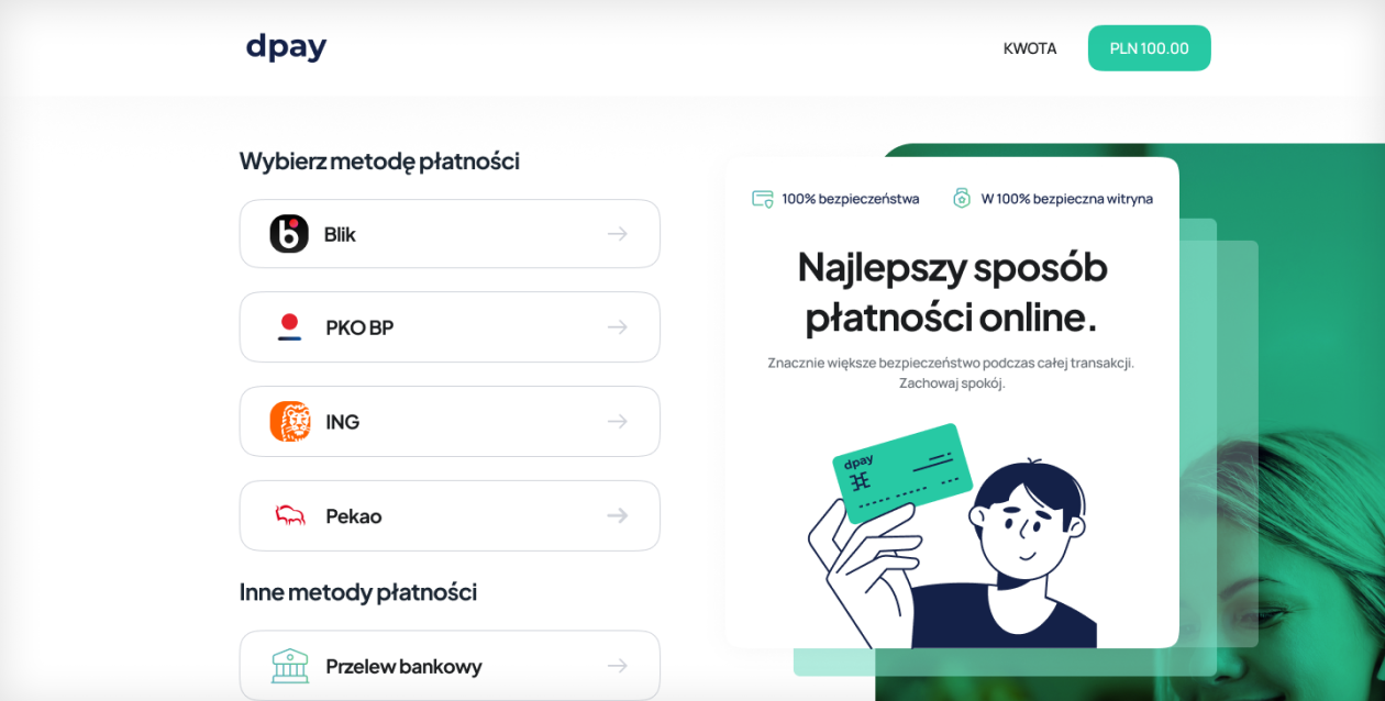 Formularz płatności Implementation image